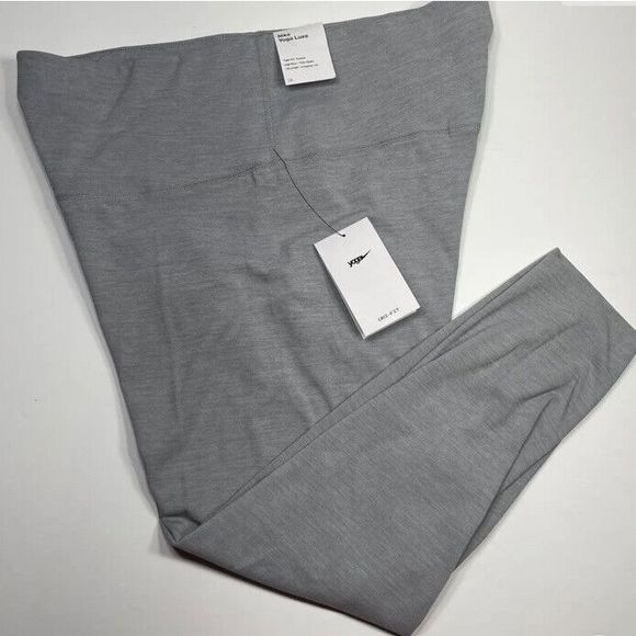 Nike Yoga Luxe CT0162 073 Women’s Sz 1X Plus Infinalon 7/8 Tights Grey $90 - Picture 1 of 9